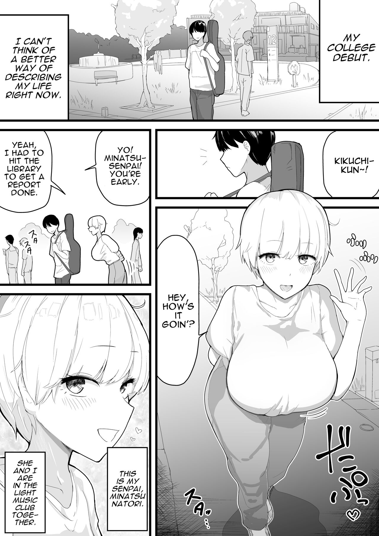 Dekachichi senpai, pottode no ikemen otoko  ni assari NTR | My Busty Crush Gets Easy Peasy Cucked By A Handsome Actor page 2 full