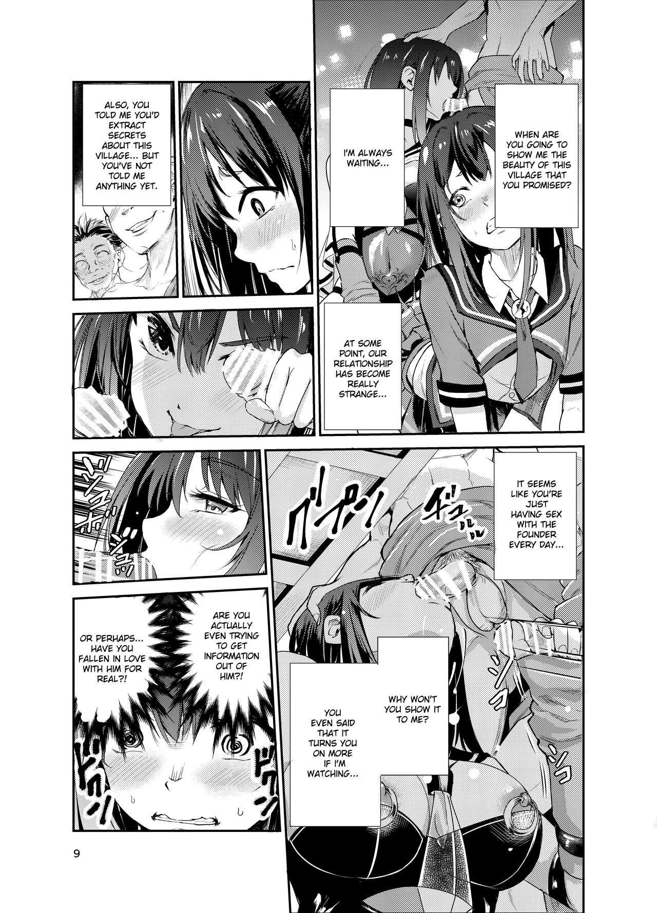 Tsuyagari Mura 7 ~Kareshi o Mamoru Tame Hikyou no Mura de Kyousei Gohoushi &amp; NTR Sex~ page 8 full