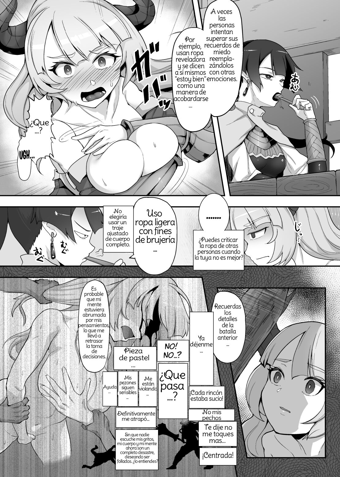 Tettsui no Onna Senshi, Mamono ni Makete Okasareru Mousou o Kojirase Shinu yori Hidoi Me ni Au page 8 full