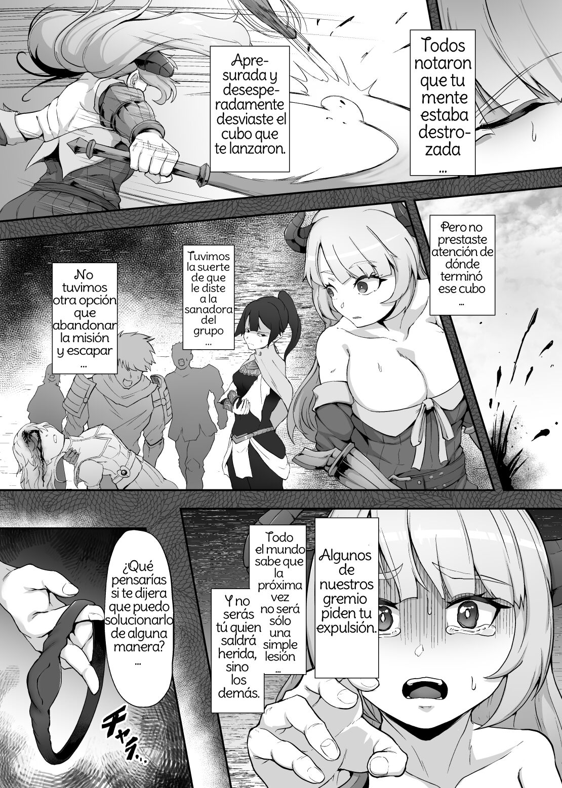 Tettsui no Onna Senshi, Mamono ni Makete Okasareru Mousou o Kojirase Shinu yori Hidoi Me ni Au page 9 full