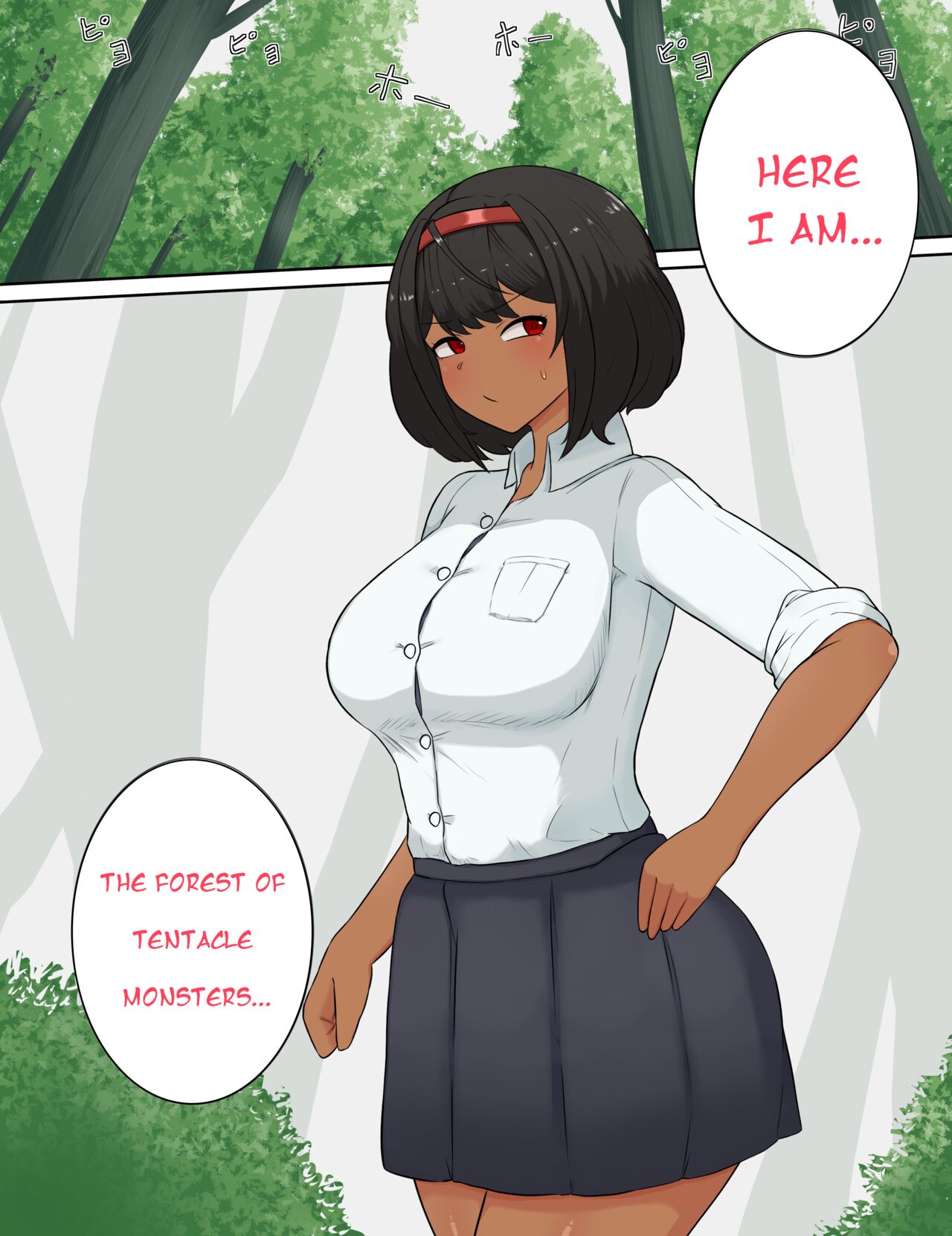 The Suffering of a Brown-skinned Futanari Girl  Tentacle Trap Penis Rape page 5 full