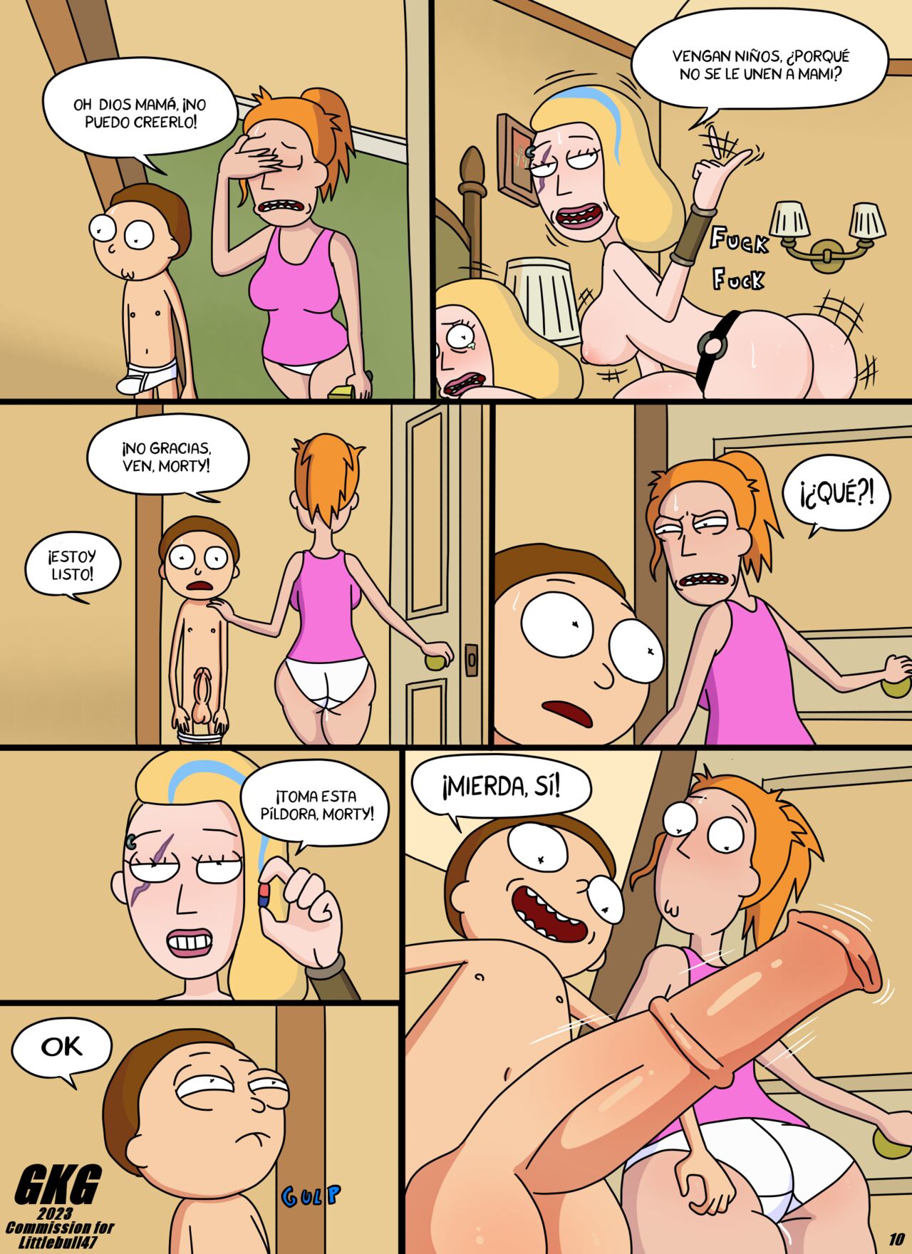 Sneaking into Morty's room at night page 10 full
