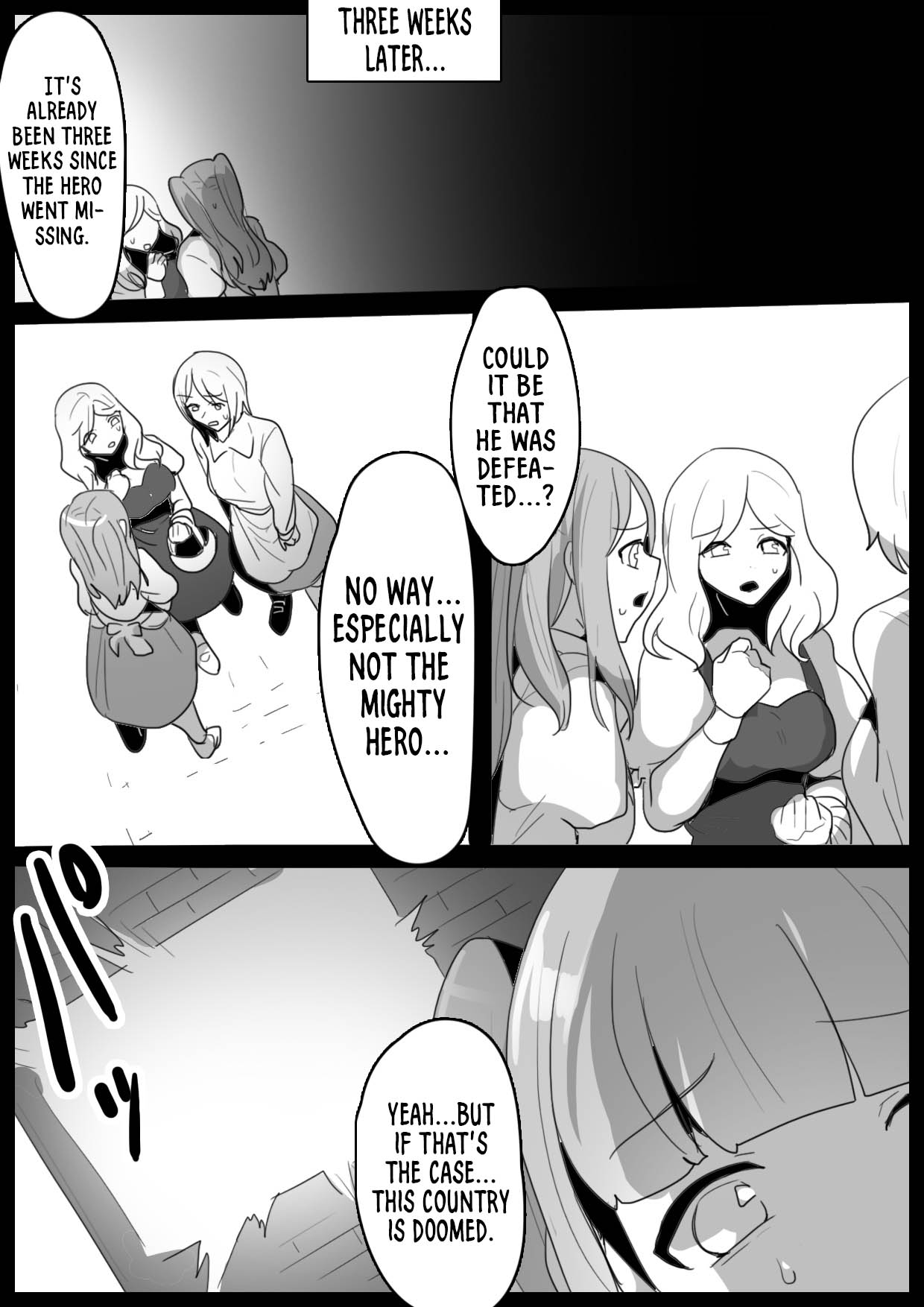 A story about a cheat-class hero being level-drained by low-class succubi and publicly executed. page 4 full