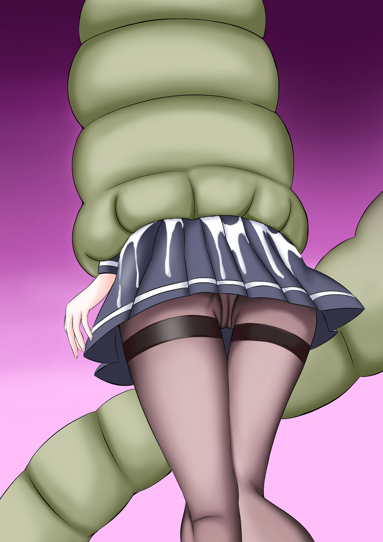 上から丸呑みされるJKヒロインちゃん page 4 full