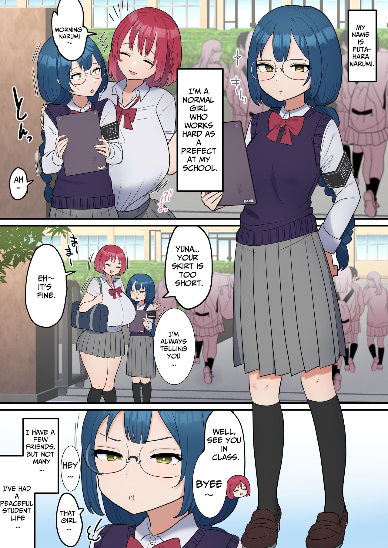 Totsuzen Chinpo ga Haete Shimatta Majime Joshi Tomodachi to Koubi Suru | A Girl That Suddenly Grew A Dick Fucks Her Friend page 2 full