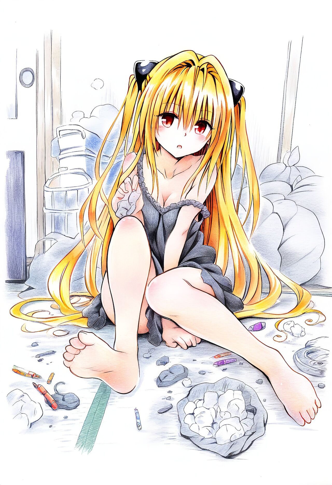 ヤ◯ちゃんが汚部屋でおじさん達にめちゃくちゃにされちゃう本 konjiki no yami page 2 full