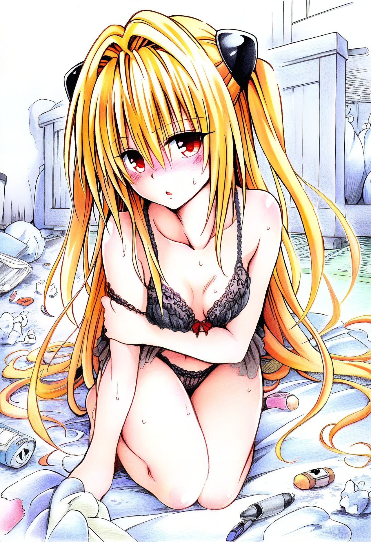 ヤ◯ちゃんが汚部屋でおじさん達にめちゃくちゃにされちゃう本 konjiki no yami page 9 full