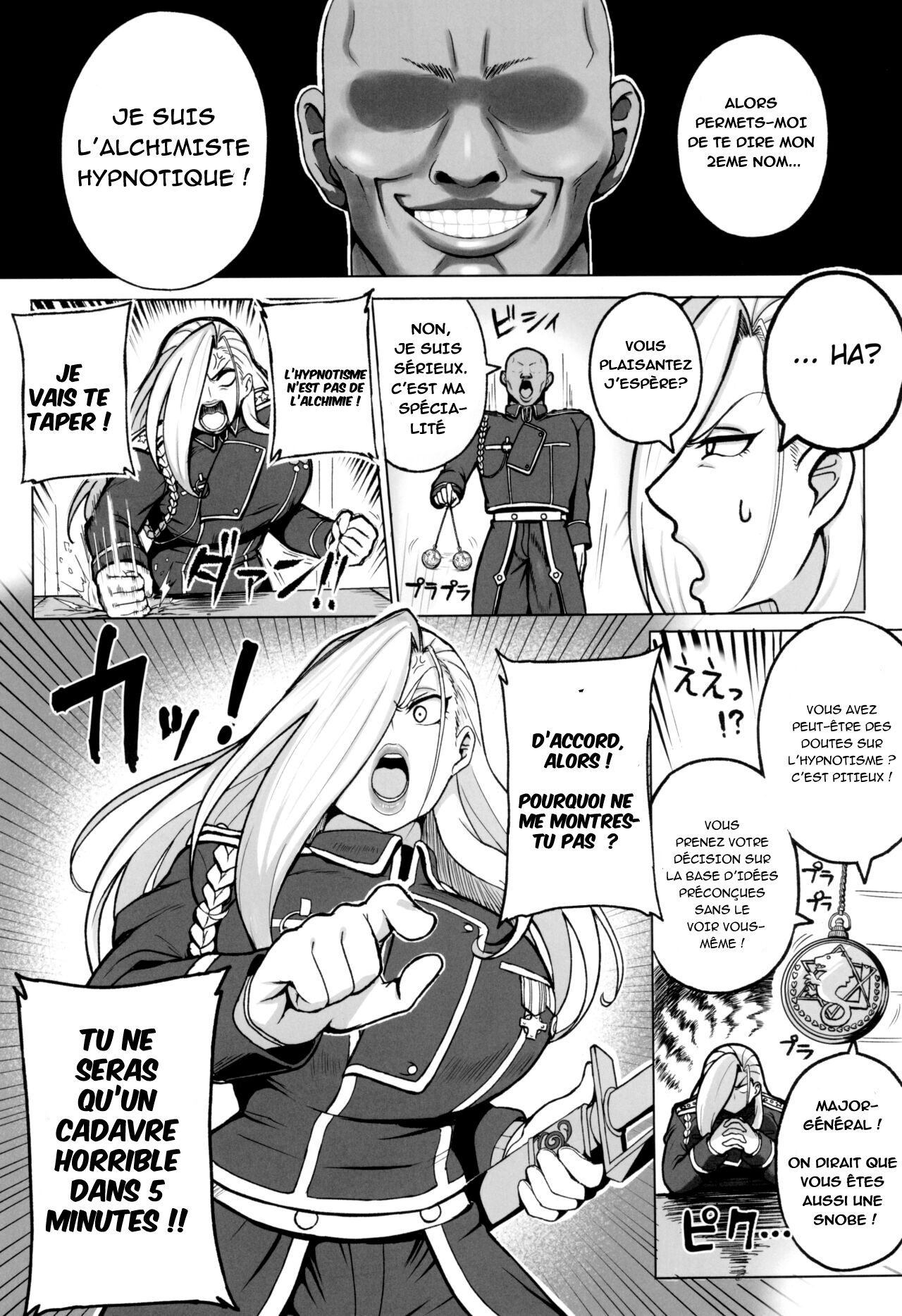 Jukujo Shougun VS Saimin no Renkinjutsushi - Armstrong VS Hypnotic Alchemist |  Armstrong contre l' hypnotique alchimiste page 4 full