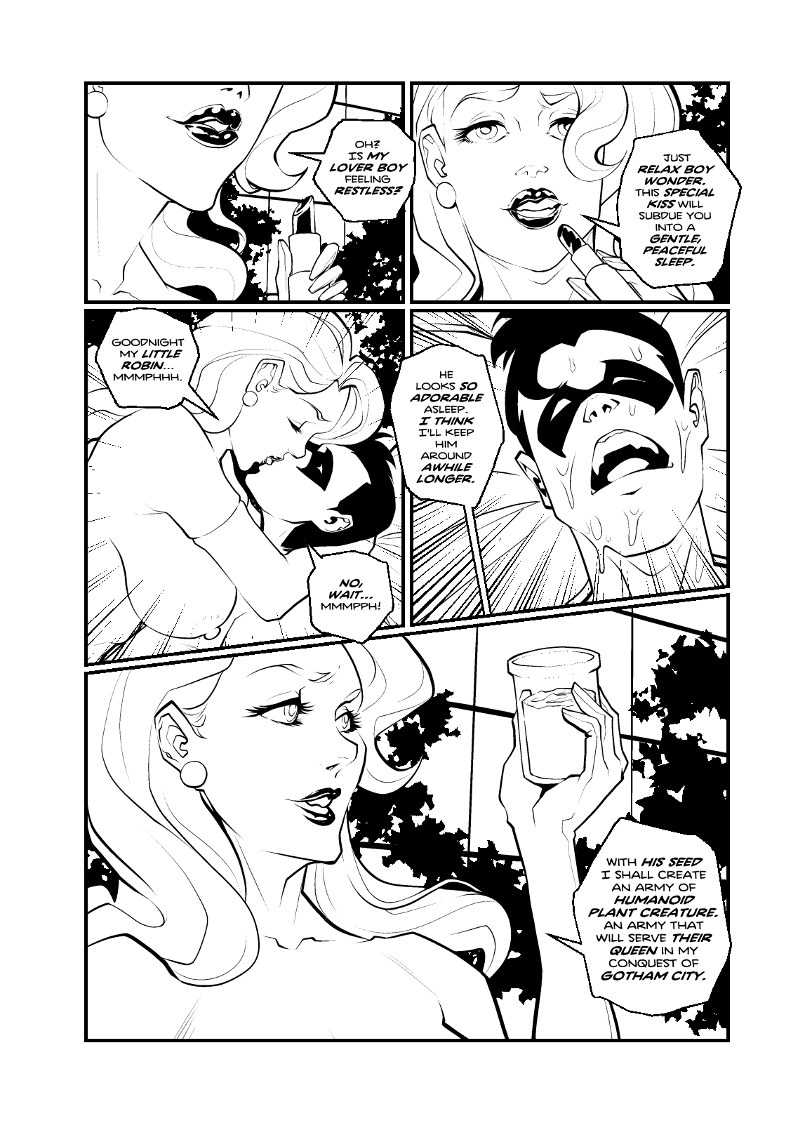 Poison Ivy &amp; Robin: Issue 2 - Deflowering the Boy Wonder page 9 full