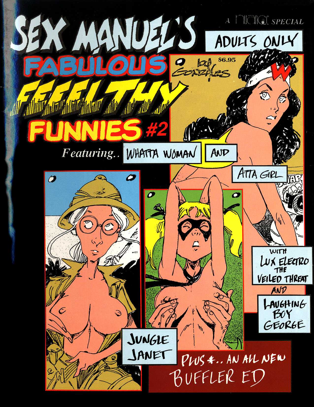 Sex Manuel's Fabulous Feeelthy Funnies page 1 full