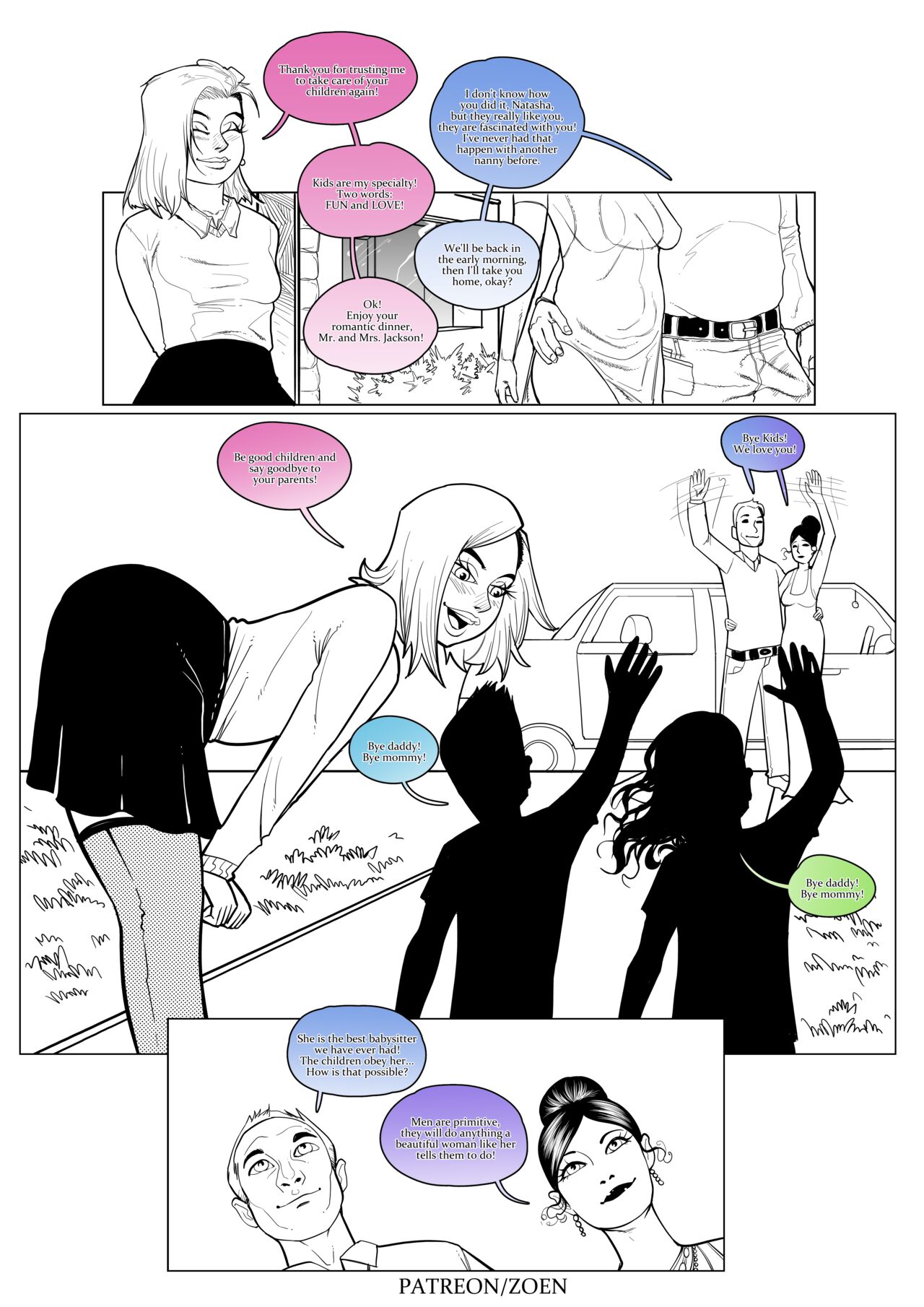 Natasha: The Babysitter. ZOEN. . Mini-Comic. page 2 full