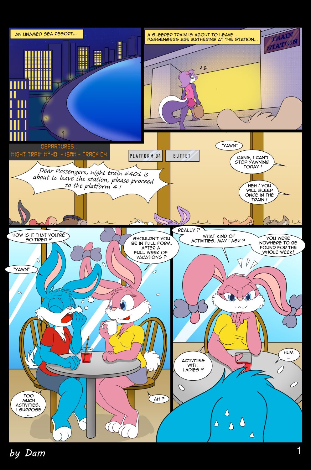 Toons on a Train page 1 full