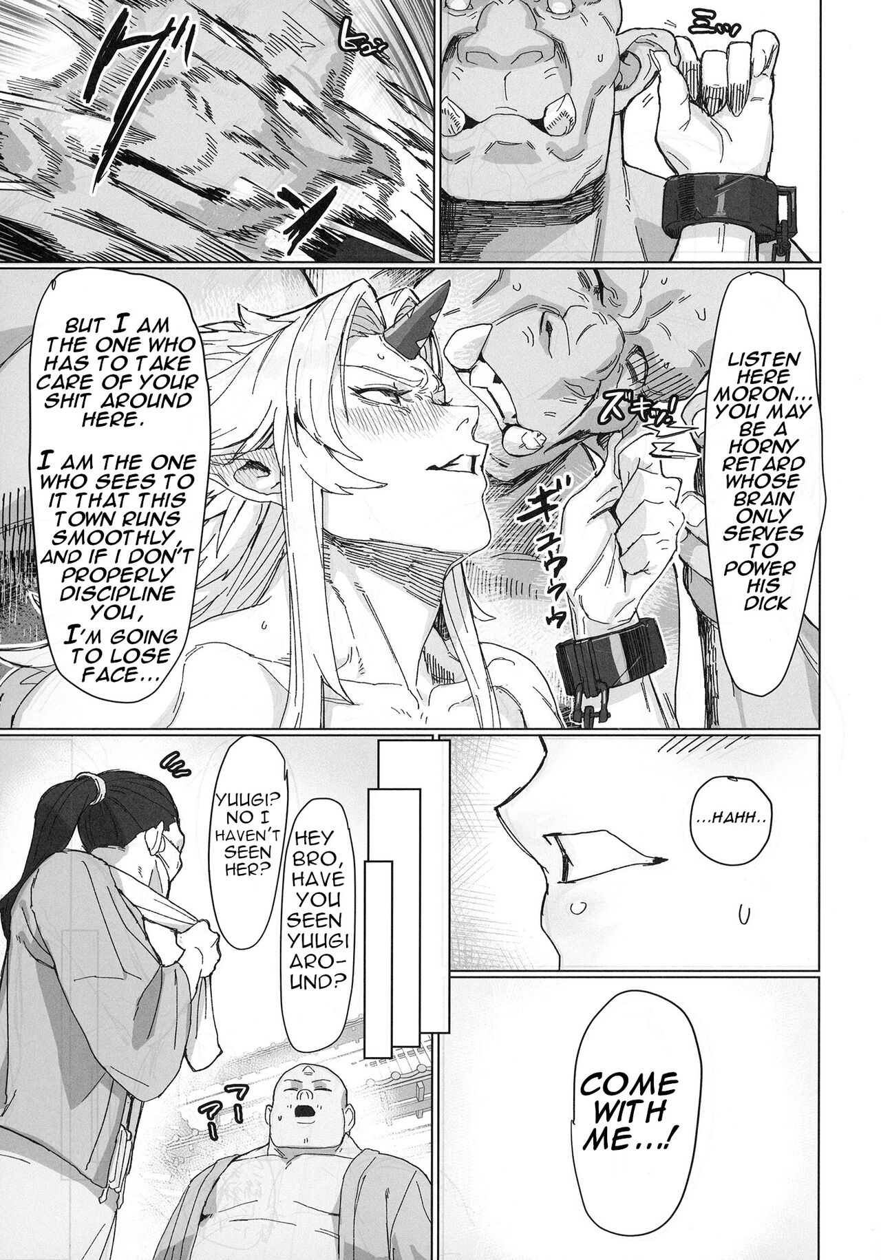 Yuugi Locked In A Grapple With An Orc 2   + cg draft page 7 full