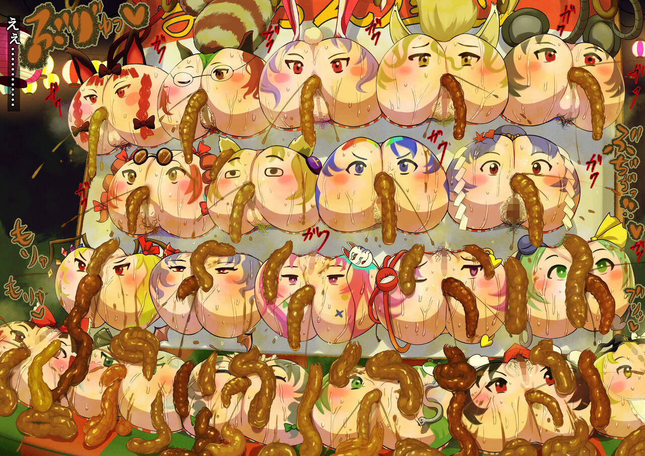 A food stall lined with butts with faces painted on them page 8 full