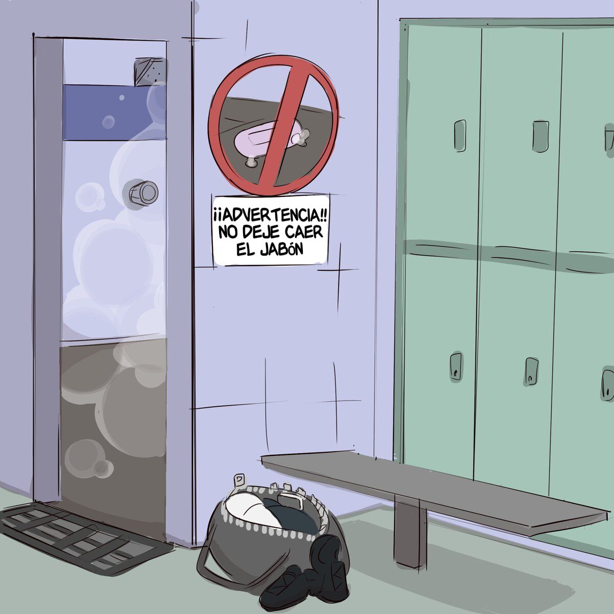 Sam no-homo shower page 1 full