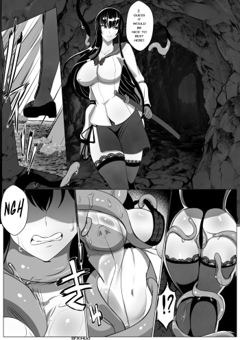 Saeko dominated by a tentacled enemy cover