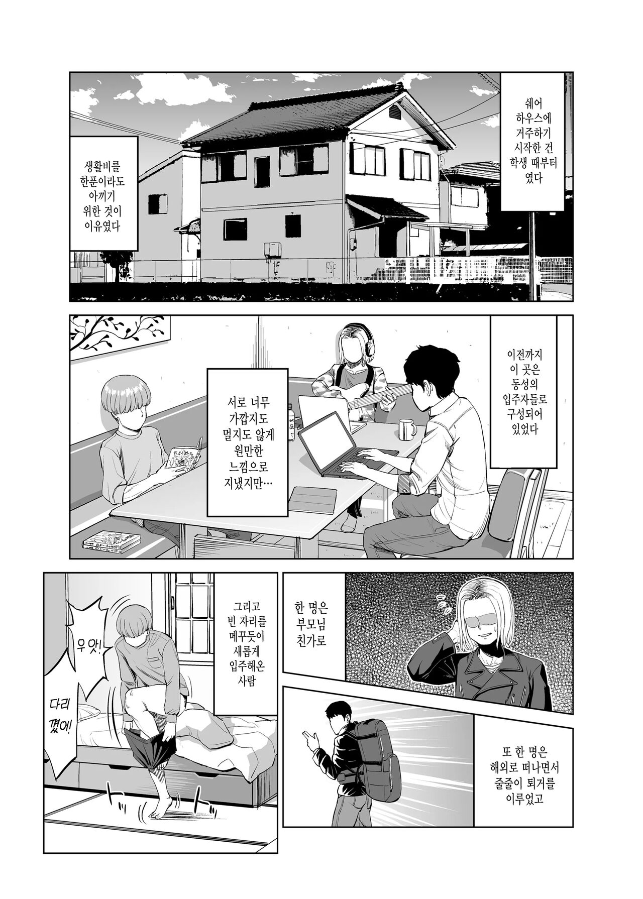 Yokkyuu Fuman na Share House no Juunin Otagai Seiyoku Tsuyoi node Souiu Kankei ni Nacchaimashou ka | 욕구불만 쉐어하우스 주민 서로 성욕이 강하니까 이런 식의 관계... 되어 보지 않을래요? page 8 full