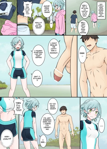 Playing in the water naked with Hina cover