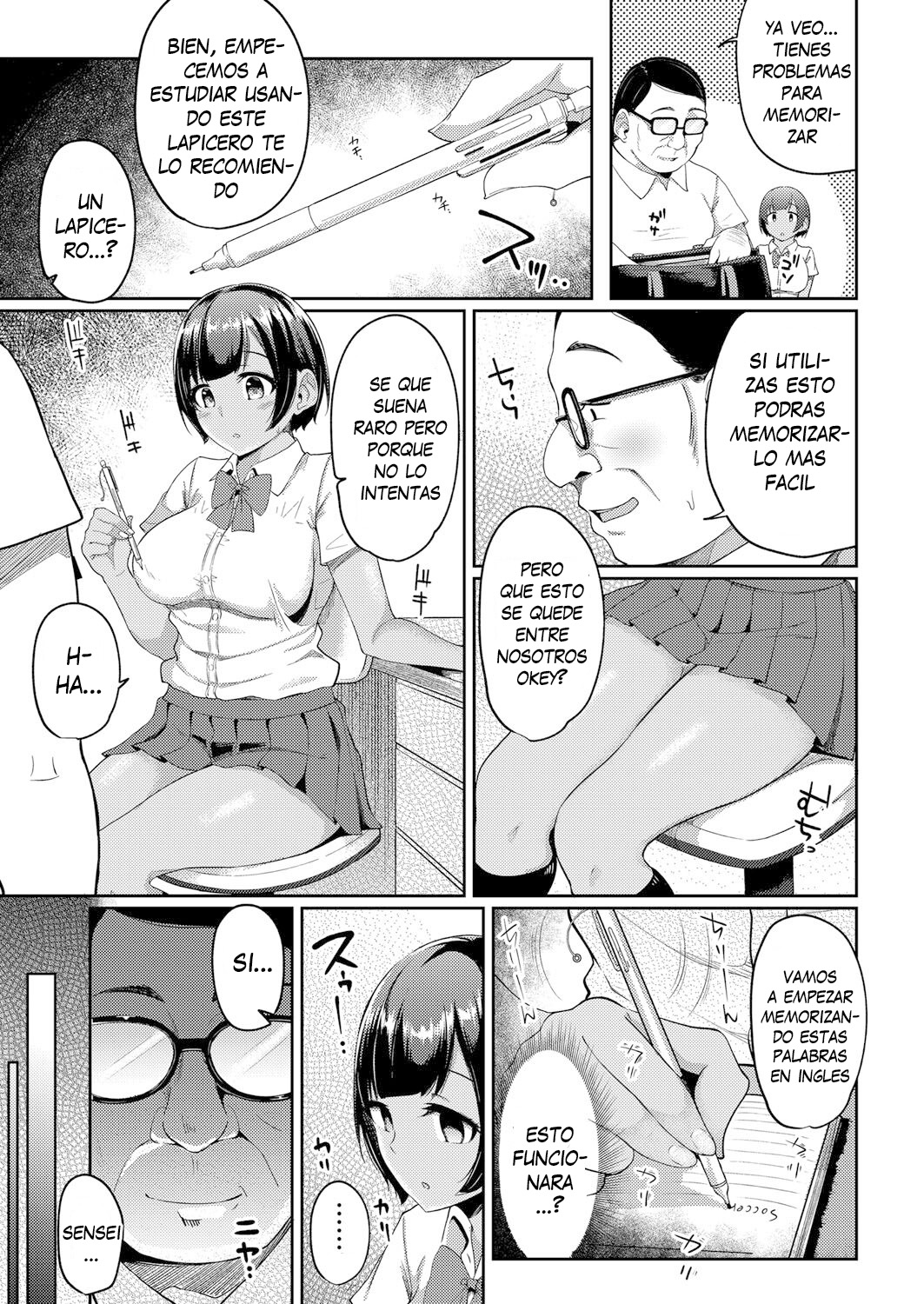 Hypnosis Pencil ~Oji-san Katei Kyoushi to Kyouei Mizugi JK no Man-to-man Saimin Gakushuu~ Zenpen | Lapicero Hipnótico Cap. 1 page 3 full
