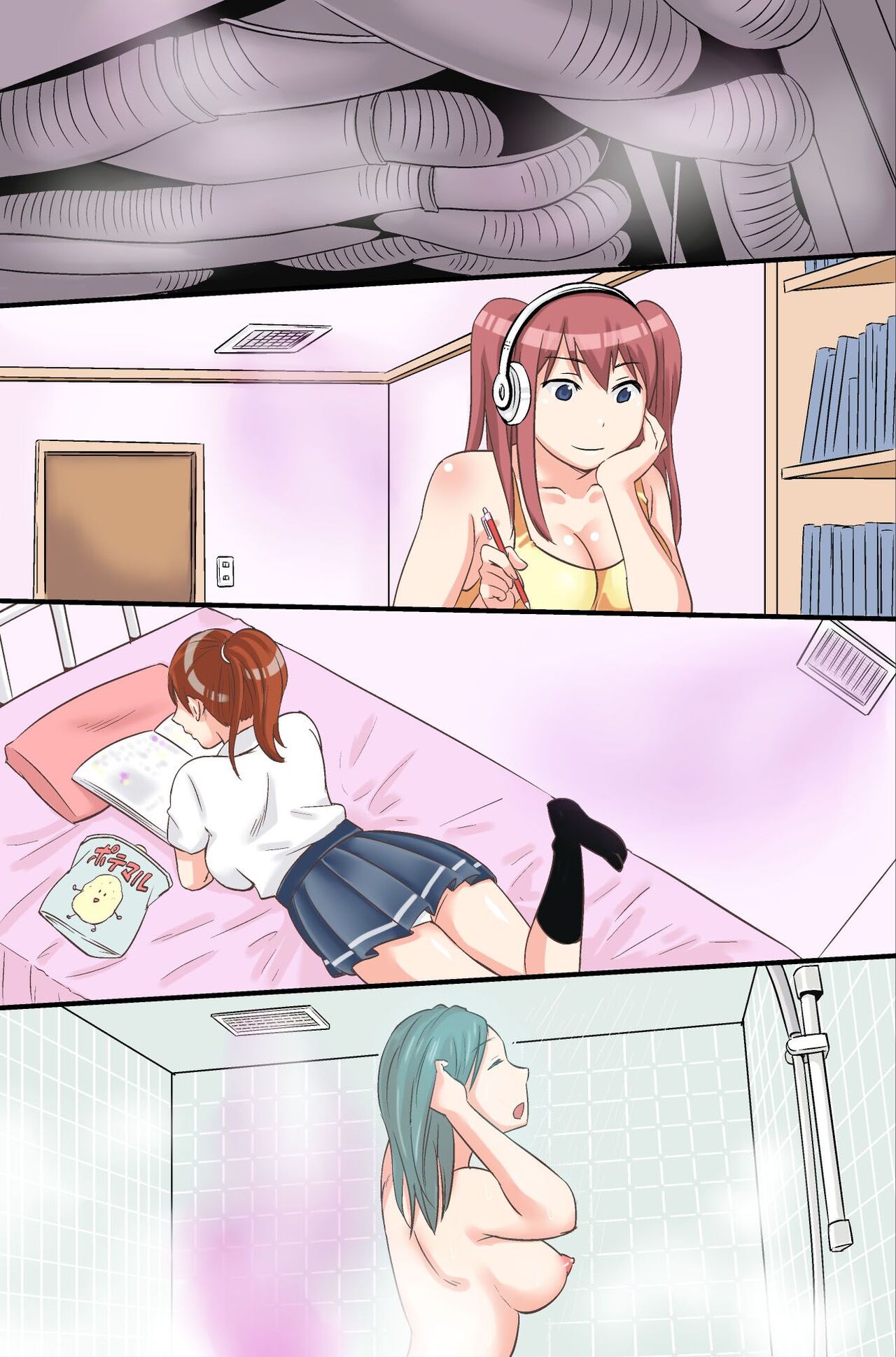 Joshiryou no Onna-tachi ga Zombie-ka shita no de Hokaku shite Okashimakutte Ore dake no Juujun Pet ni Shite mita | Zombifiqué a Todas las Chicas del Dormitorio  UnPocoDeH page 5 full