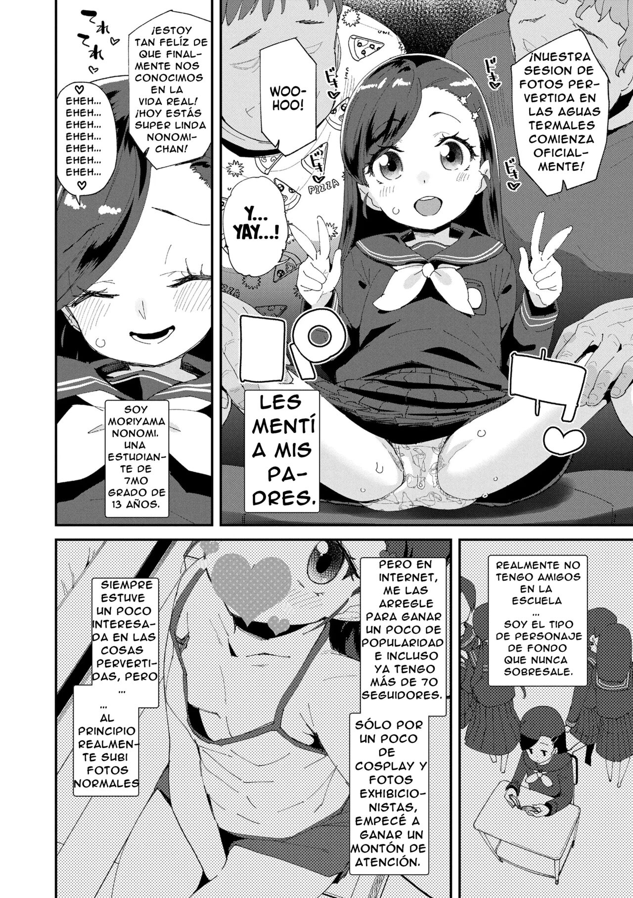 Uraaka Yatteru Nonomi-chan -Koshitsu Onsen Dosukebe Gasshuku- | La Cuenta Secreta De Nonomi-Chan page 2 full