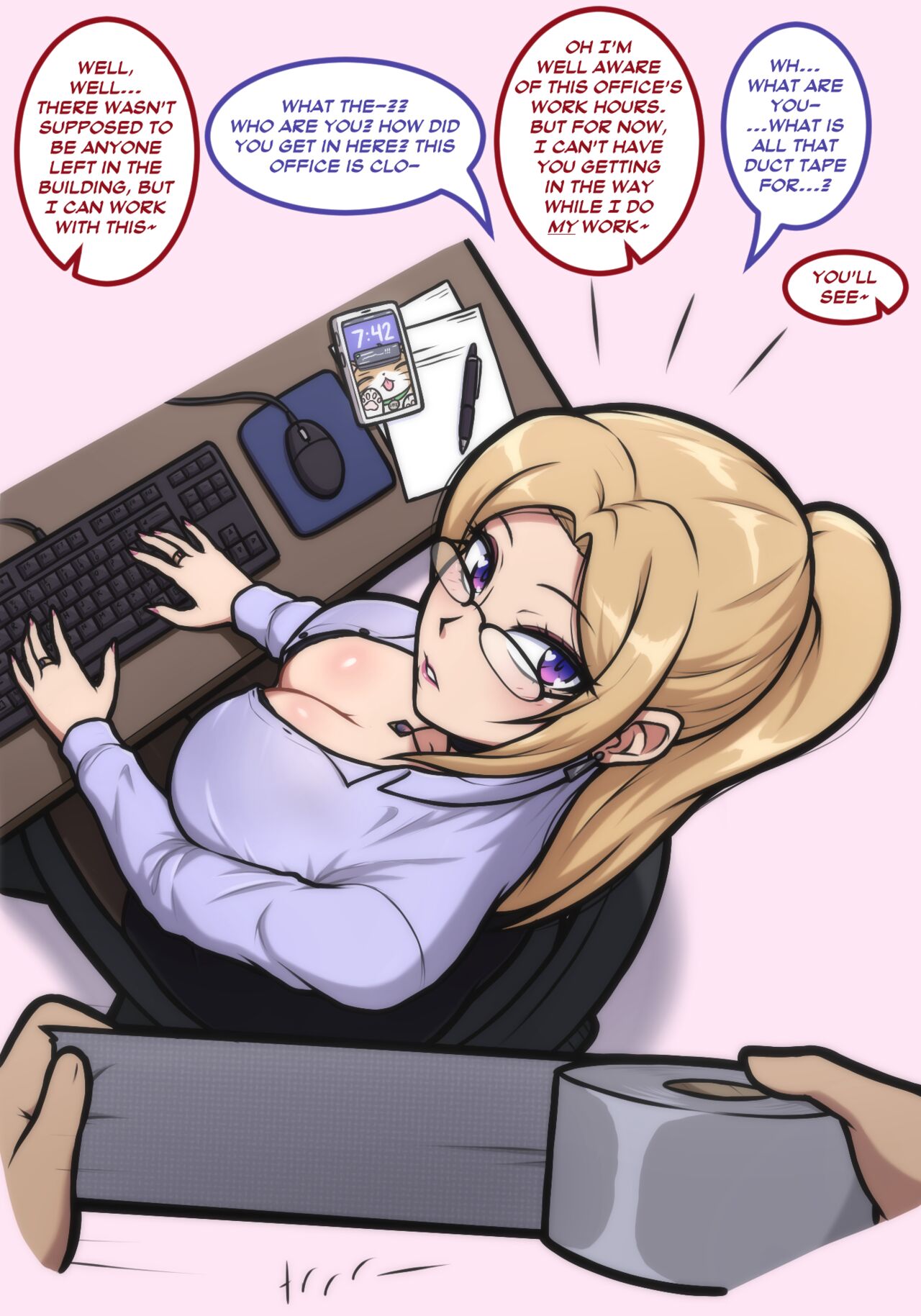 Office Gril Bondage Shoot page 3 full
