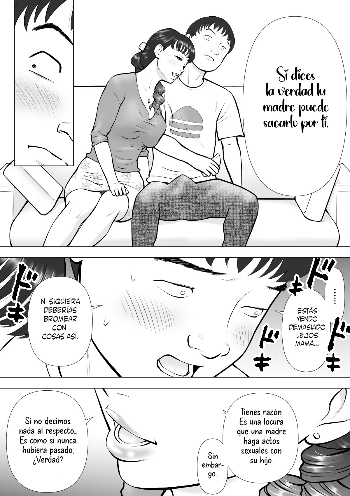 Haha no Kuchibiru kara Koboreru Boku no Seieki | Mi semen derramándose de los labios de mi madre page 5 full