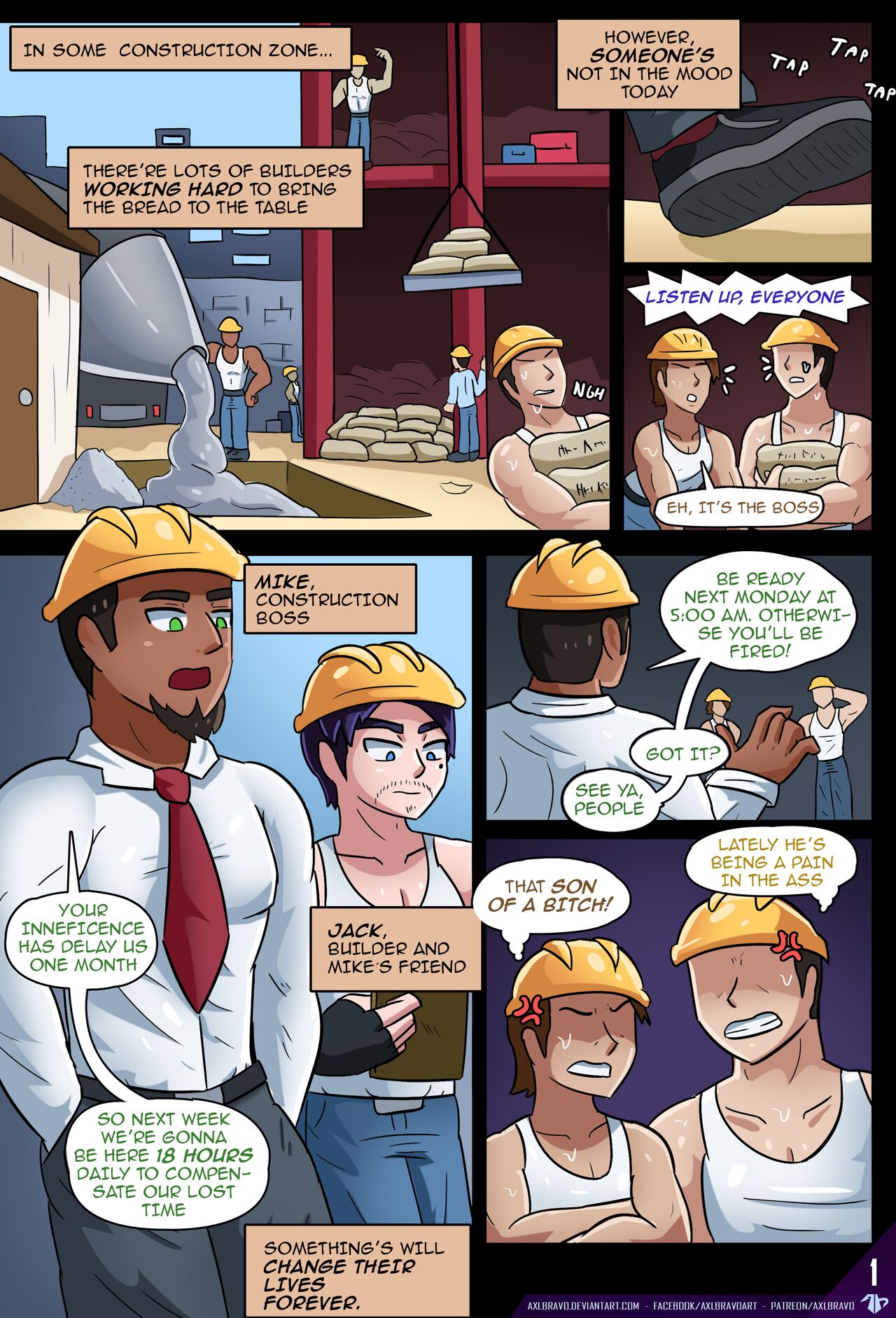 Drunken Gal by Axlbravo TG gender bender comic page 2 full