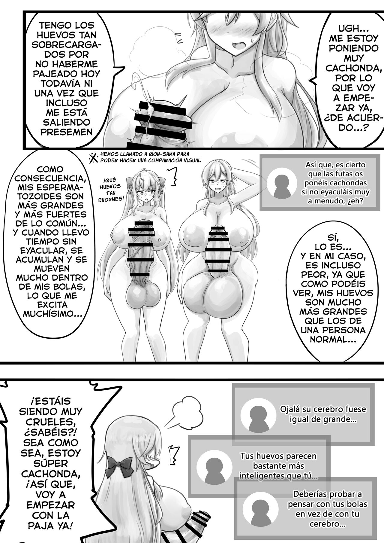 Onna Kishi no Shasei Misetaru!! |  ¡¡Así es como eyacula una caballera futanari!! page 4 full