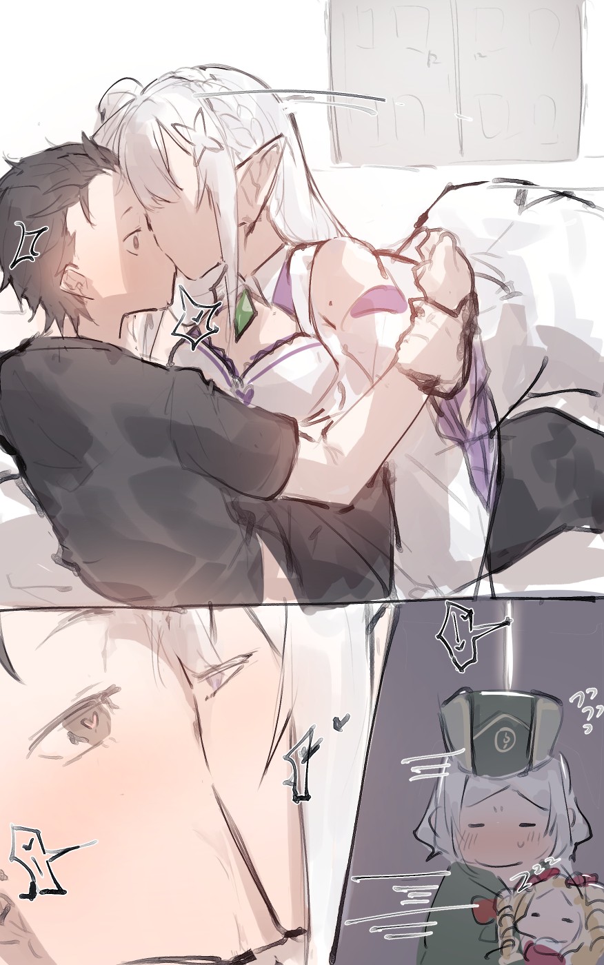 Emilia x Subaru, Rem x Subaru page 3 full