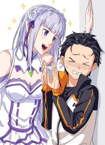 Emilia x Subaru, Rem x Subaru cover
