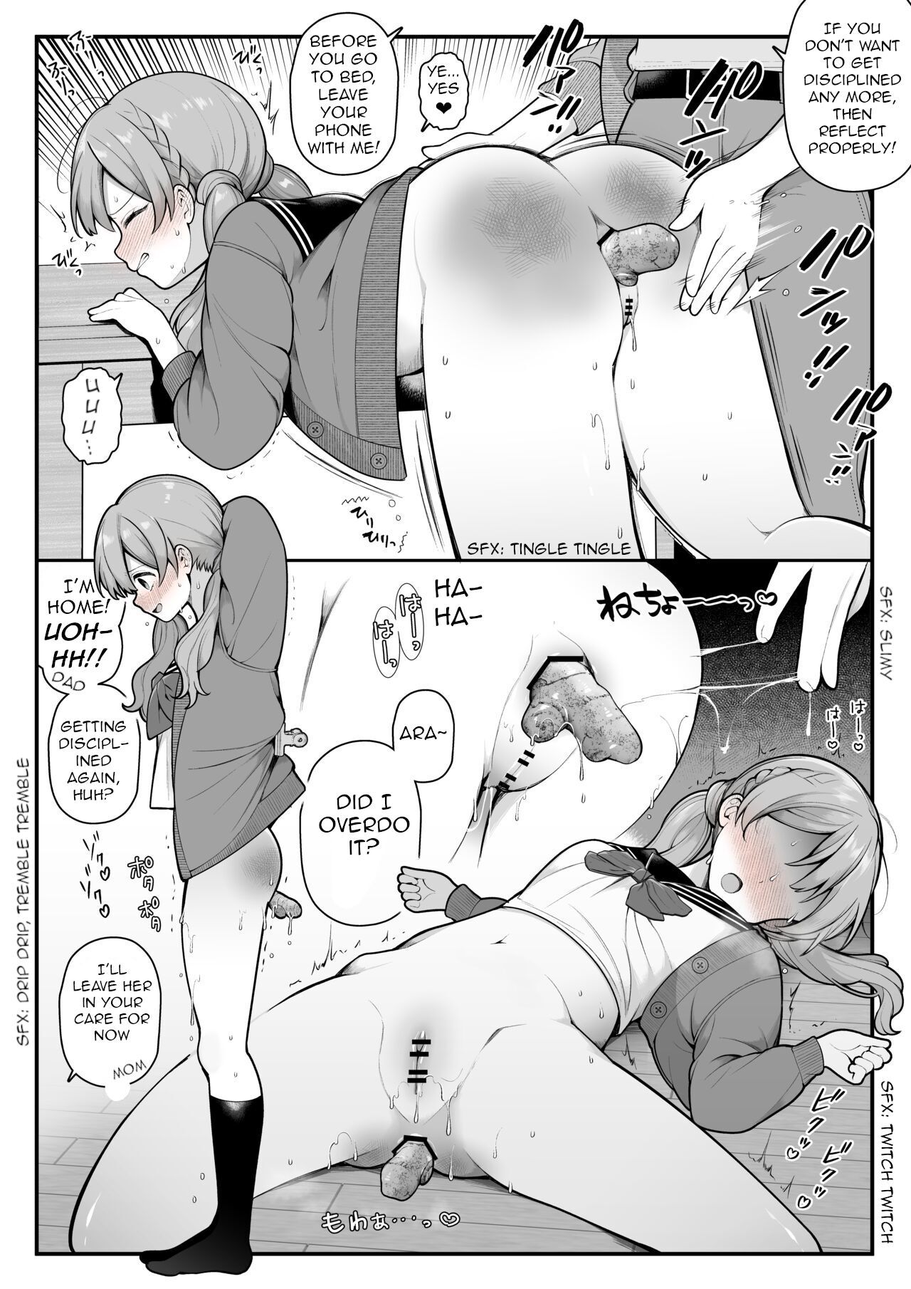 Oshioki Manga... Makka ni Naru made Oshiri o Tatakareru Onnanoko page 4 full