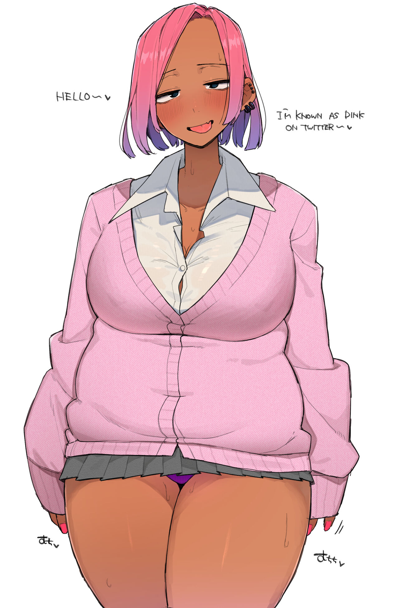 Plump Pink Hair Girl's Book page 2 full