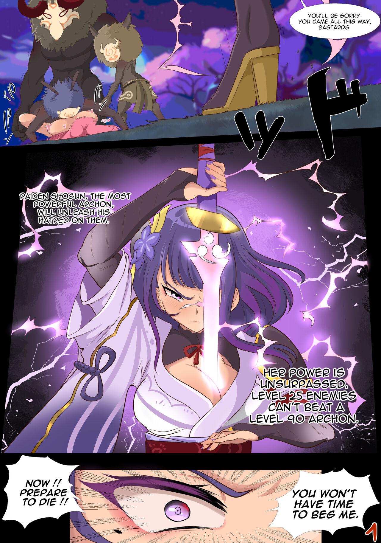 Raiden Shogun Comic page 1 full