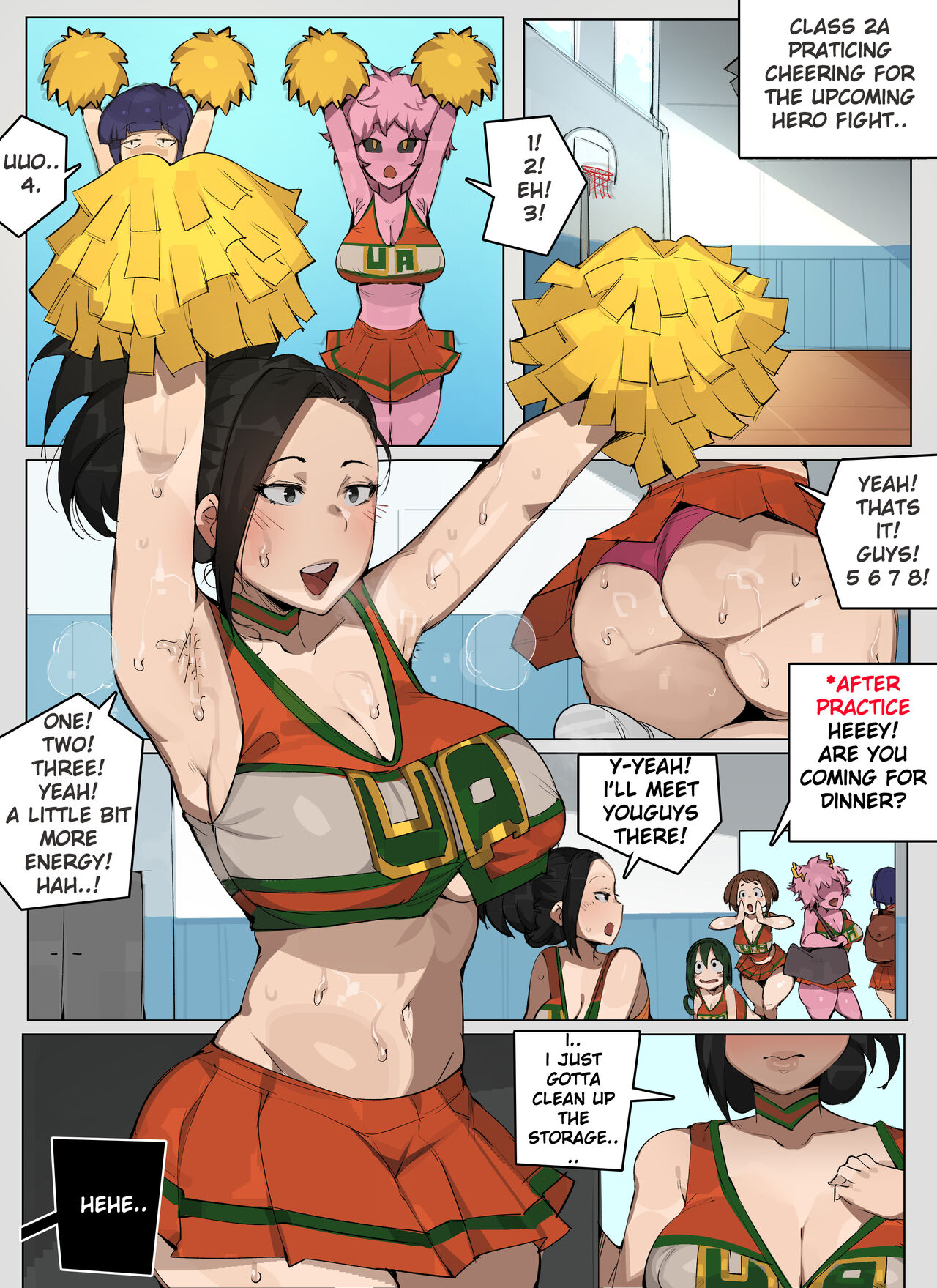 Secret Cheerleading Practice page 1 full