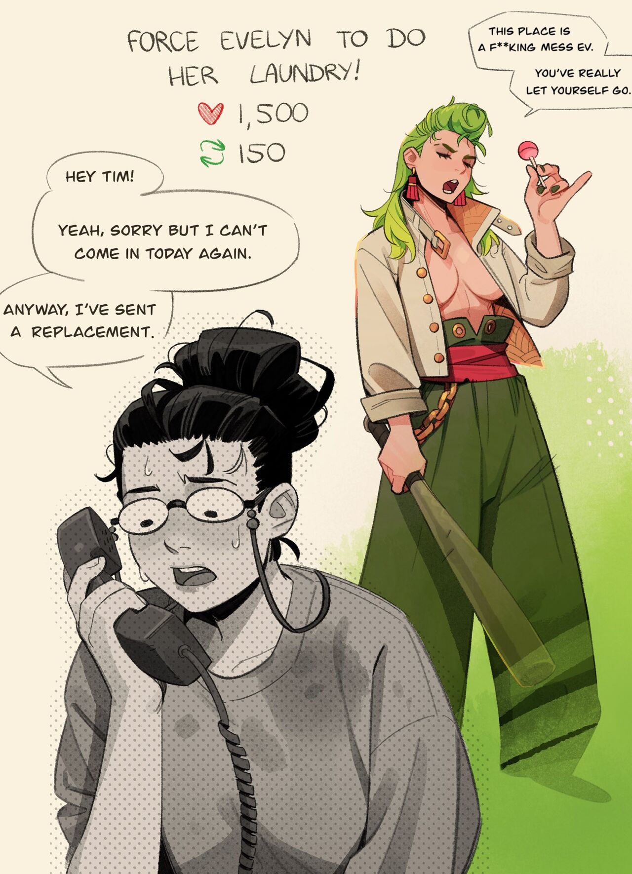 Evelyn: Laundry Day page 8 full