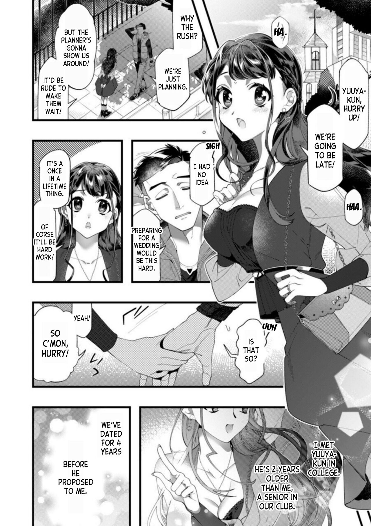 Dame, Sore Ijou Fukaku Irenaide! Kekkon Shikijou de Otto no Yuujin to Fudoui SEX 1 page 2 full