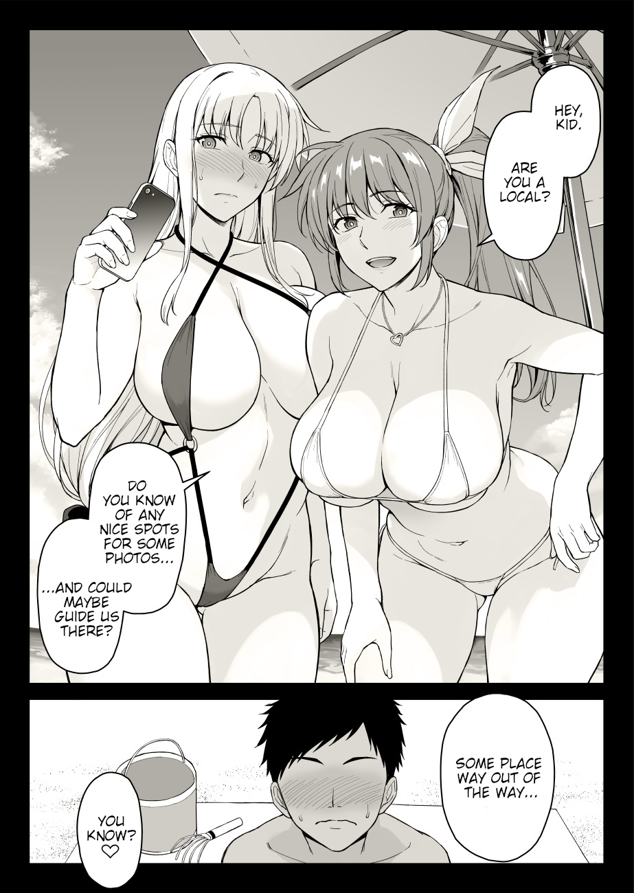 Ecchi na Onee-san-tachi ni Beach de Gyakunansareta Ken page 1 full