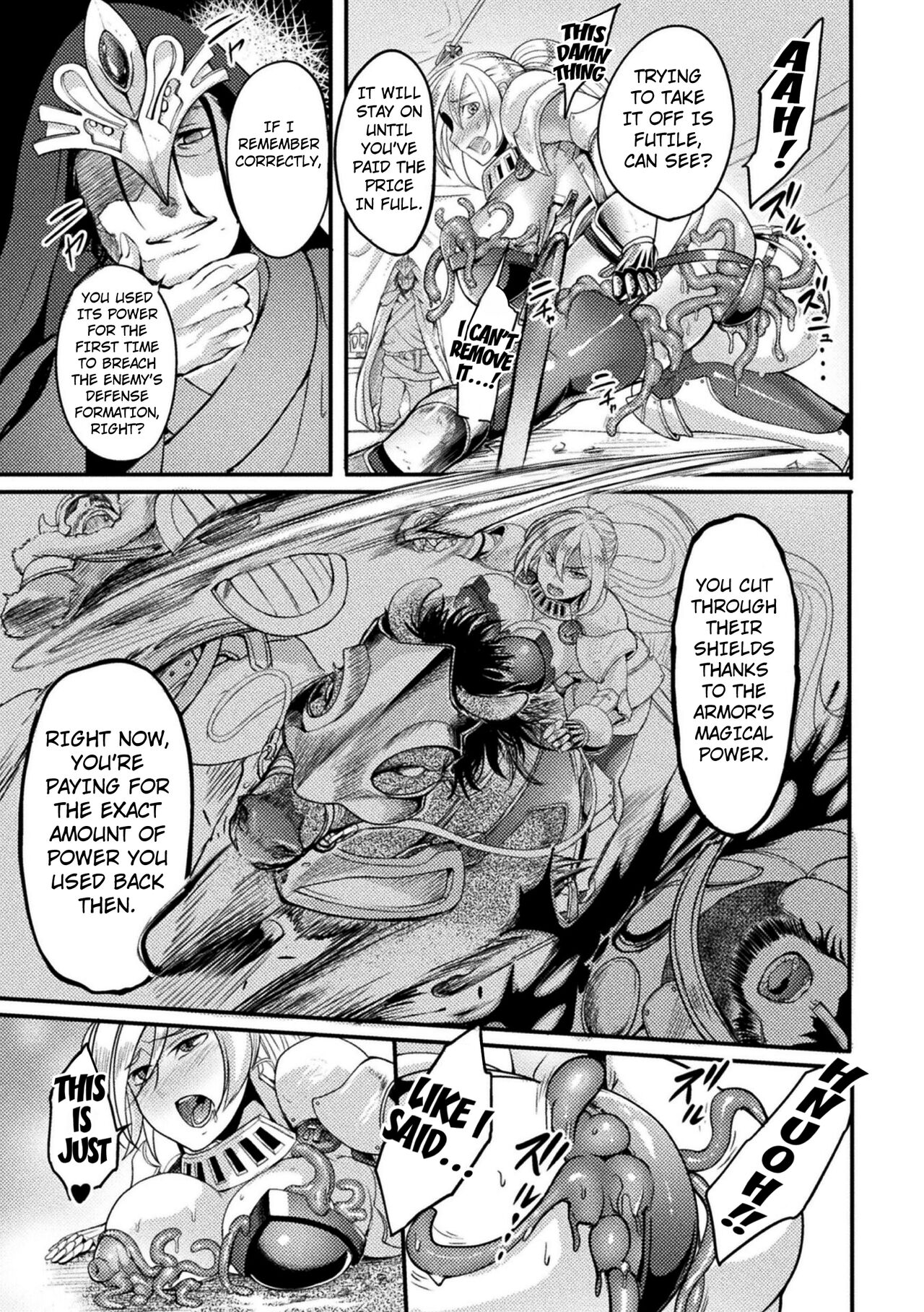 The Lady Knight Will Never be Defeated by The Tentacle  2D Comic Magazine Noroi no Soubi de Ryoujoku Zecchou! Vol. 1 page 7 full