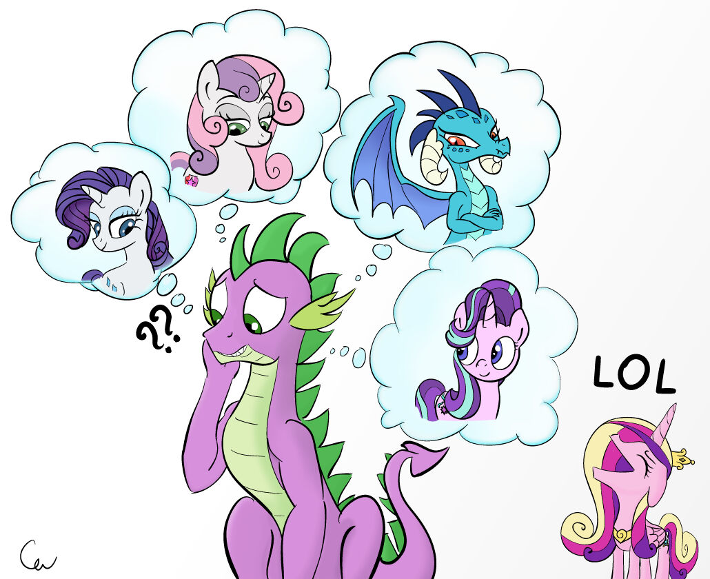 Cadance, Princess Of Shipping. Makes Spike Get All The Mares page 2 full