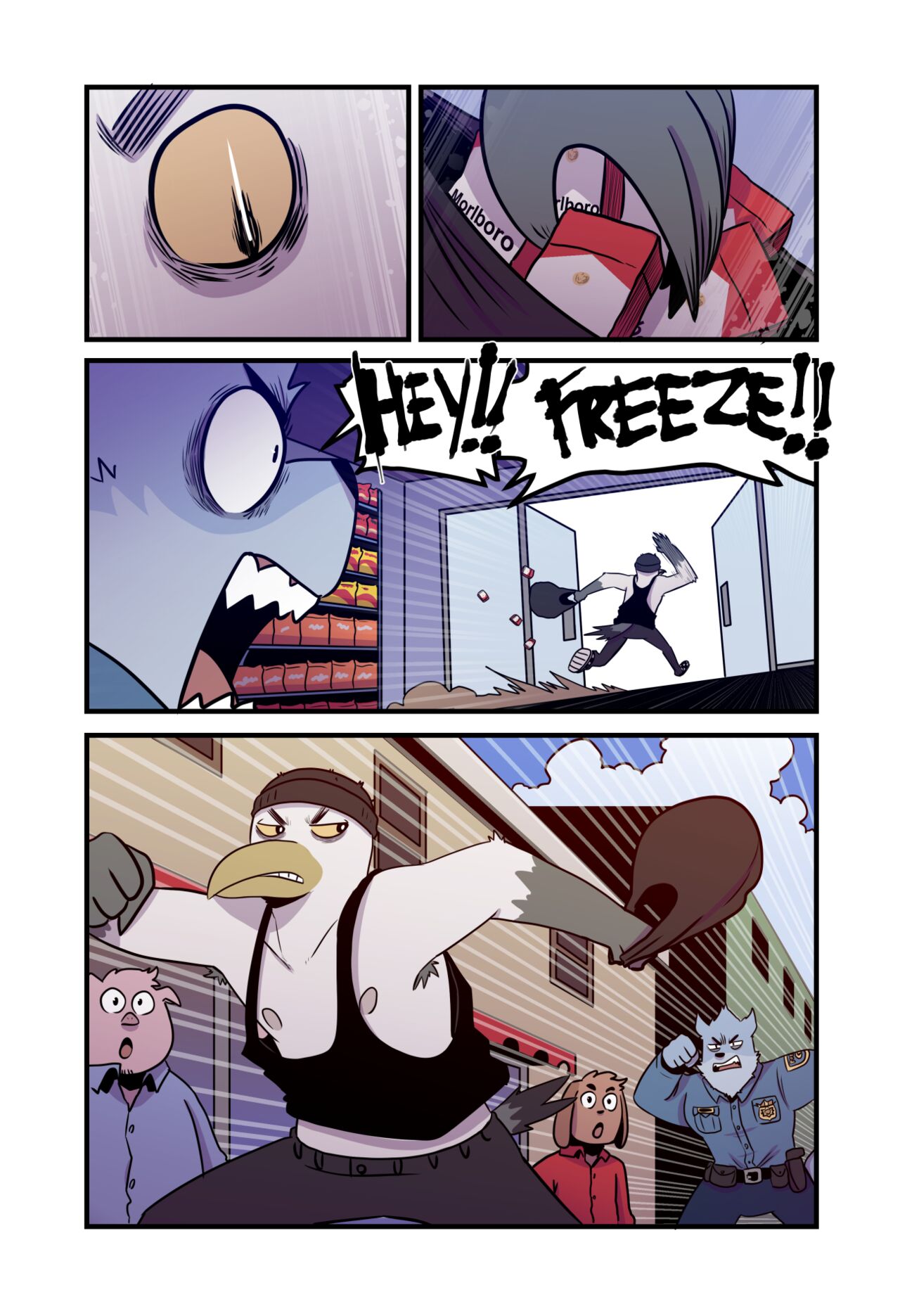 The Seagull Thief and the Wolf Cop page 3 full