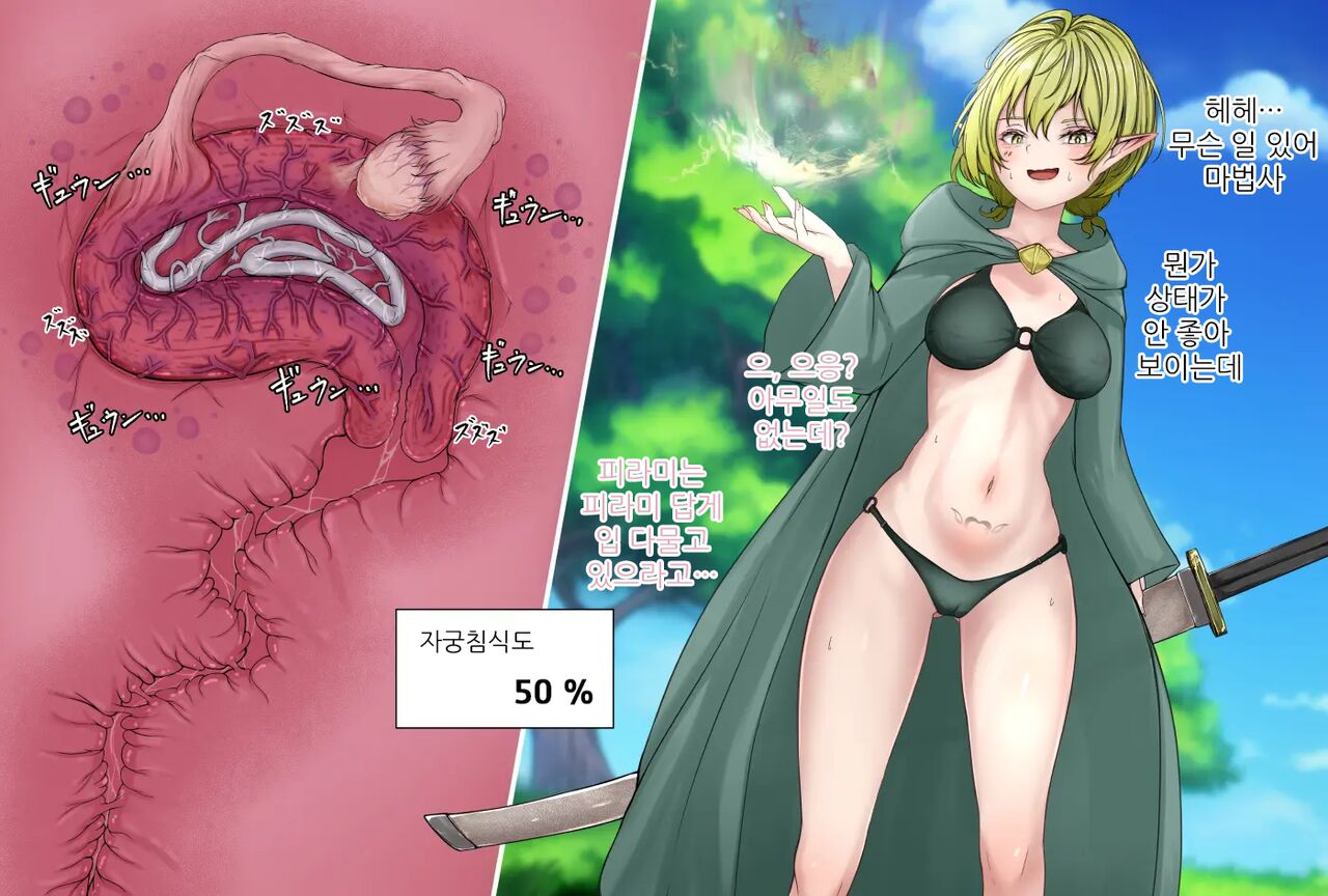 Kiseichuu ni Maryoku o Ubawareru Elf Mahoutsukai | 기생충에게 마력을 빼앗기는 엘프 마법사 page 6 full