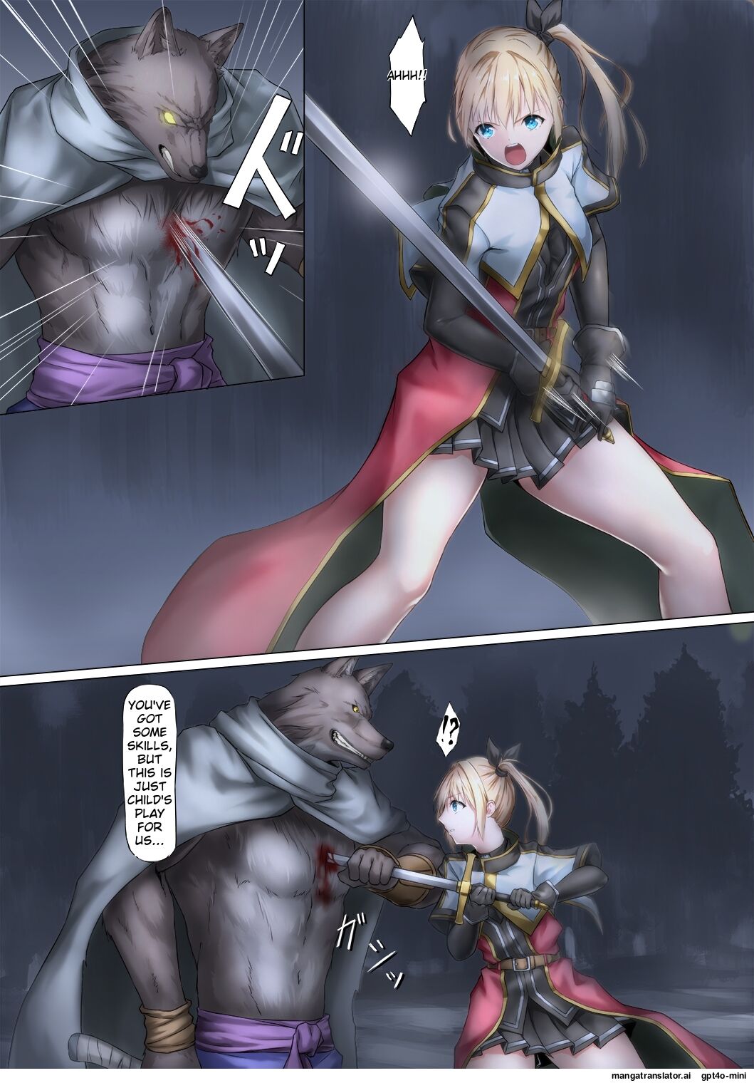 Juujin ni Torawareta Onna Kishi no Junan | Hardship of a Knightess who Fell Captive to Beastmen page 3 full