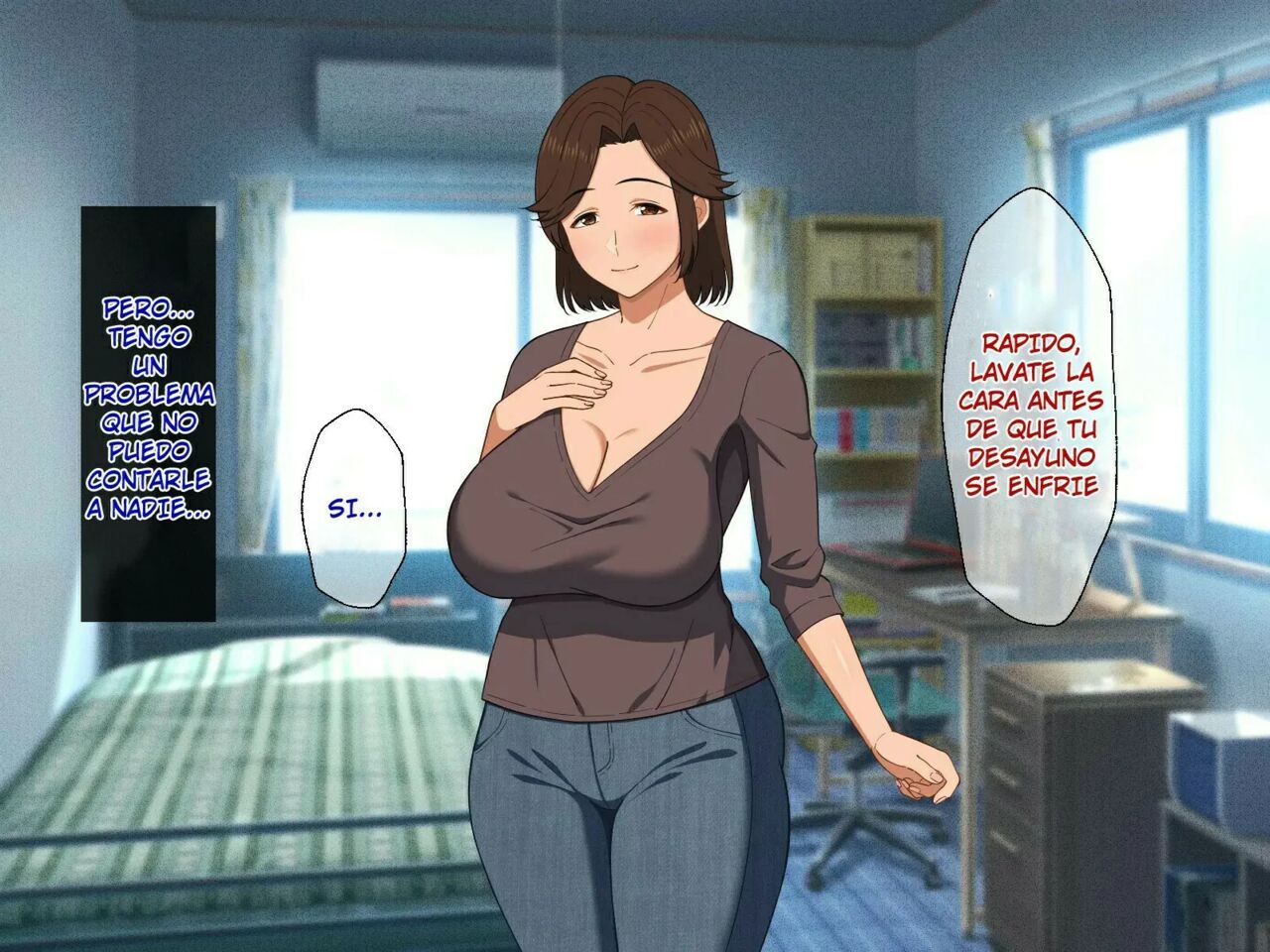 Fuwafuwa Bakunyuu Okaa-san no Ureta Karada o Haramasetai | Quiero Impregnar el Cuerpo Maduro de mi Madre de Grandes Pechos page 8 full