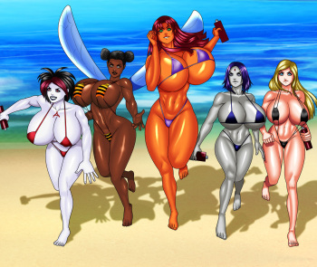 The Titanesses Go Tanning! cover