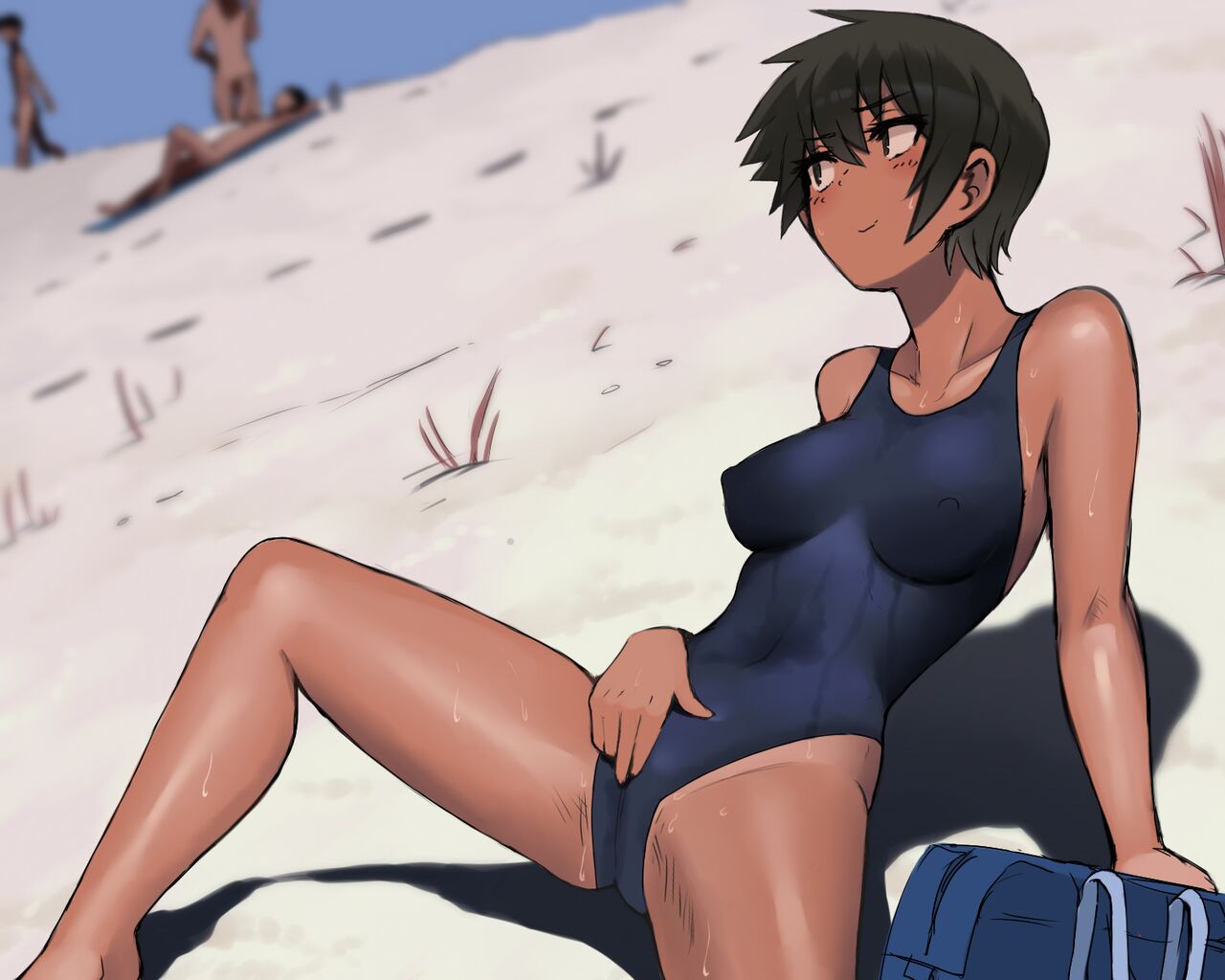 Nude Beach ni Mayoikonde Shimatta Kuronami-san page 2 full