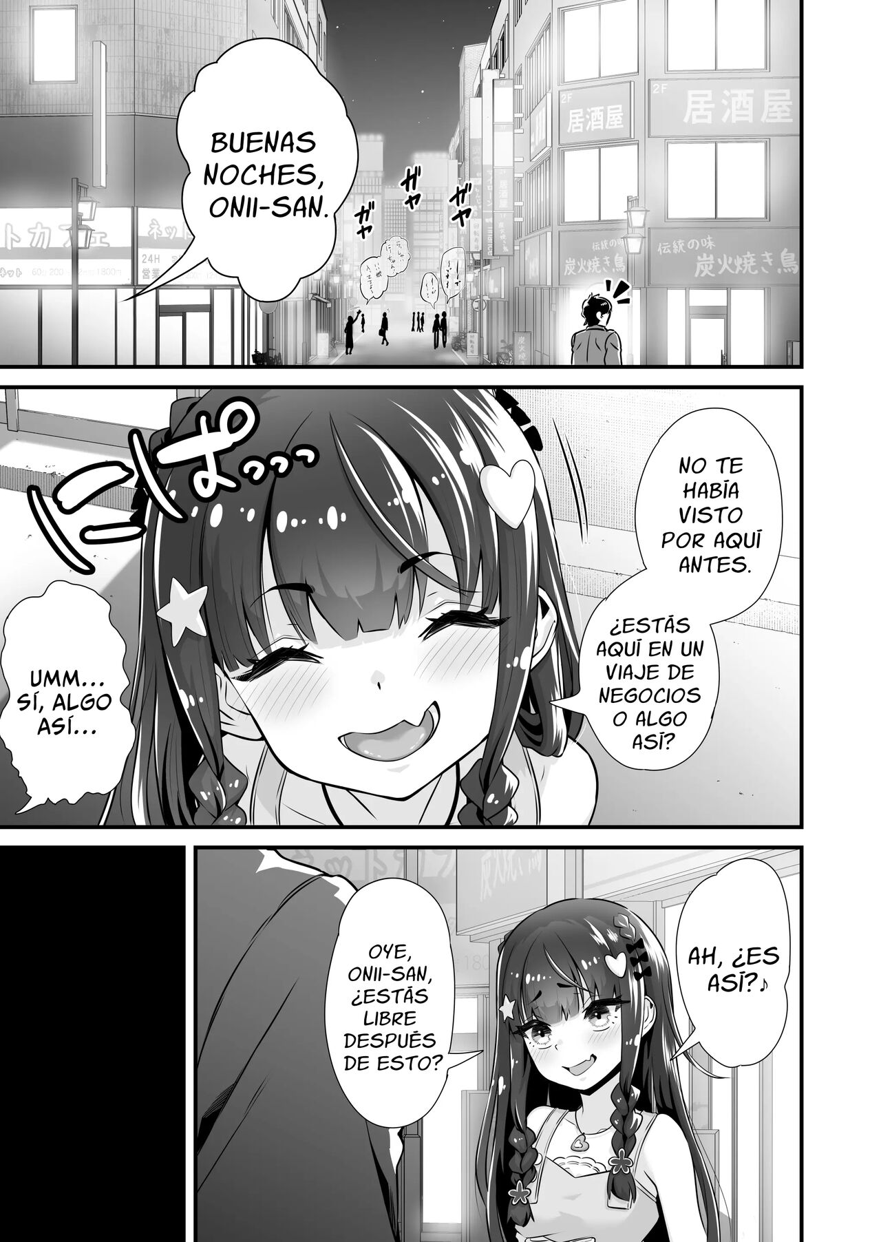 Succubus-kei Enkou J● Sayaka VS Mesugaki Wakarase Oji-san | La Prostituta Súcubo Sayaka VS Un Semental de Mediana Edad page 2 full