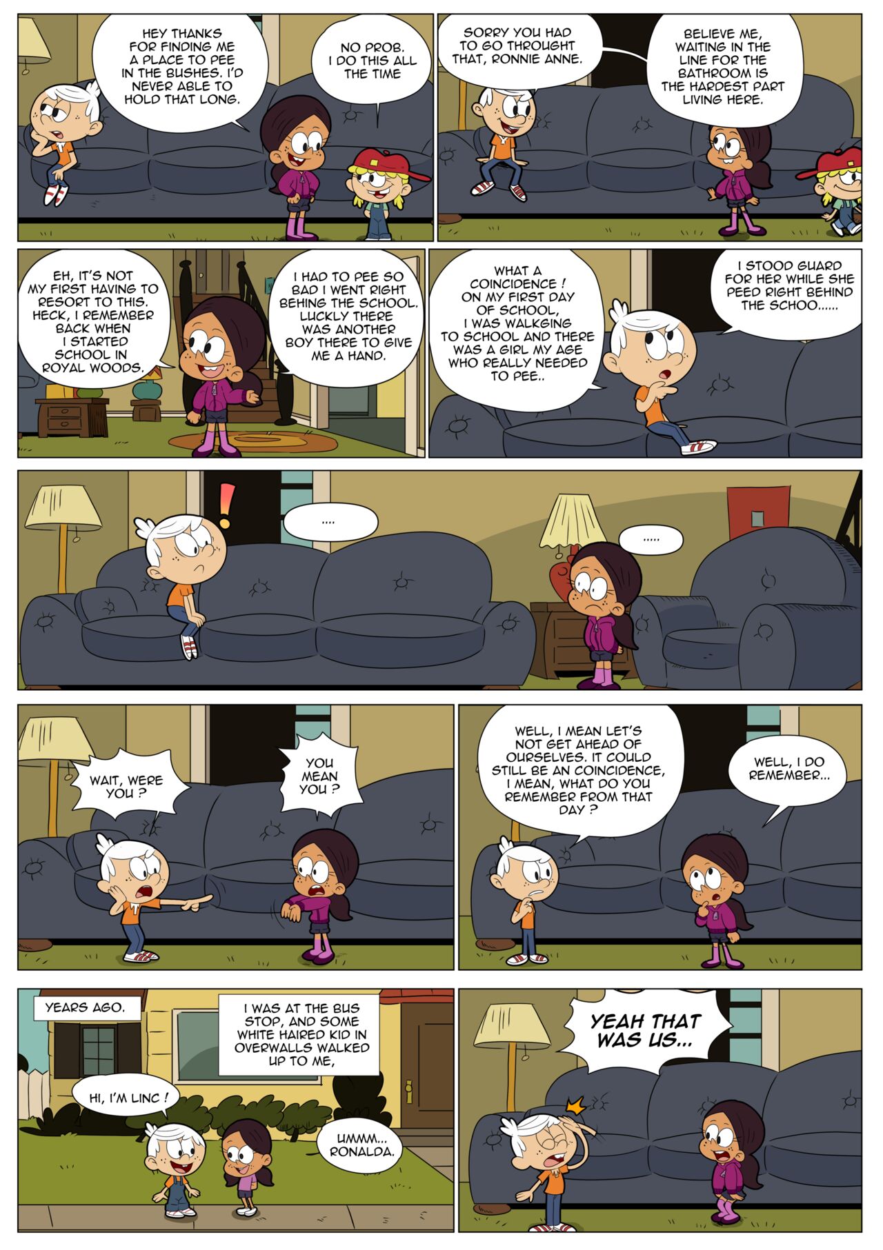The Loud House Pee Comic page 1 full