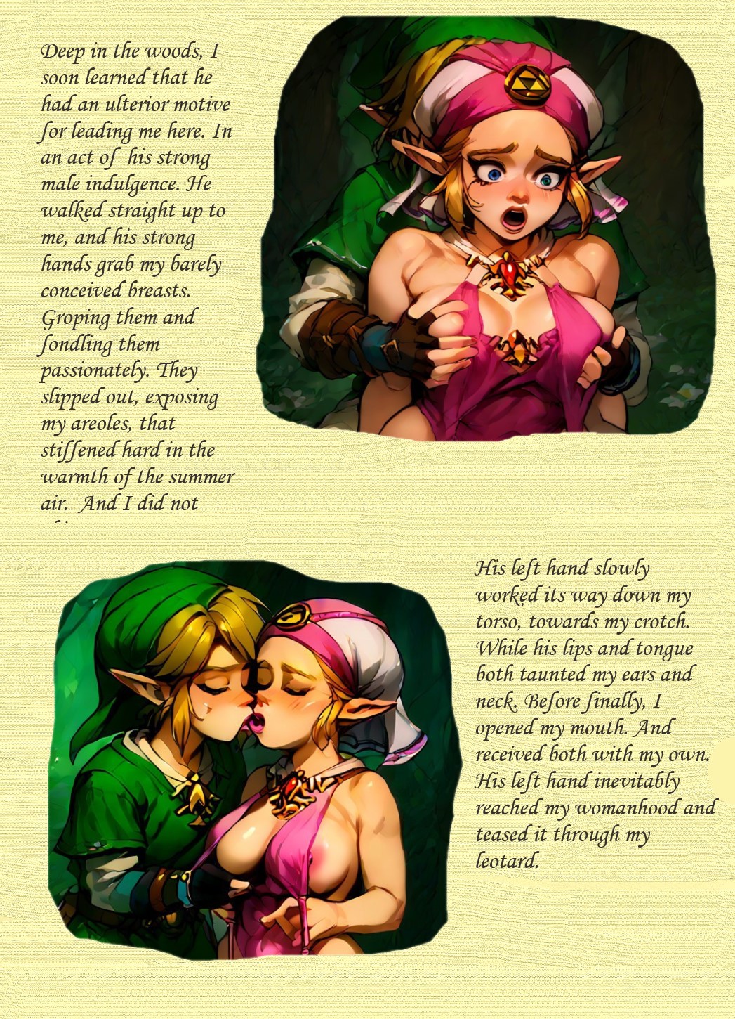 Legend of Zelda; Mishaps of a Princesses trip the the forest Part 1 page 7 full