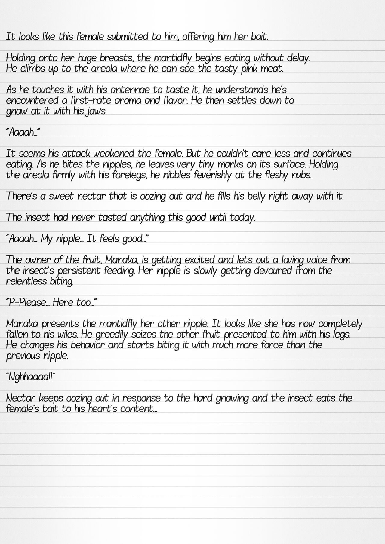 Misuke's Short Stories 16 - Manaka &amp; Mantifly page 5 full
